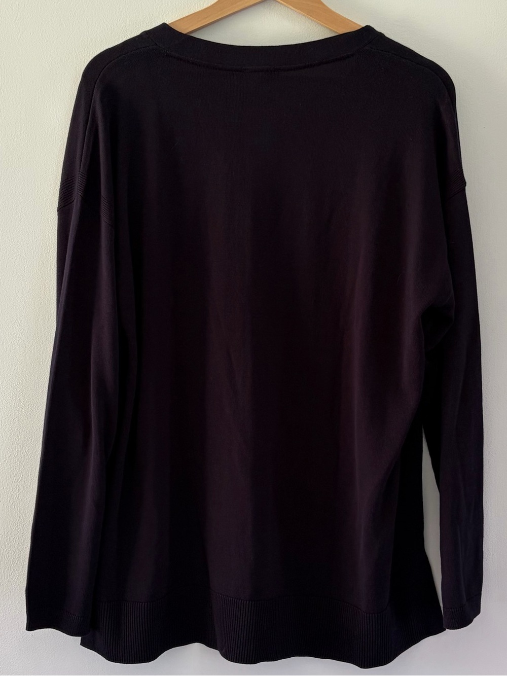 🆕 NWT Talbots XL Navy Blue Girlfriend V-Neck Button Down Cardigan Sweater Cotton - Picture 10 of 12